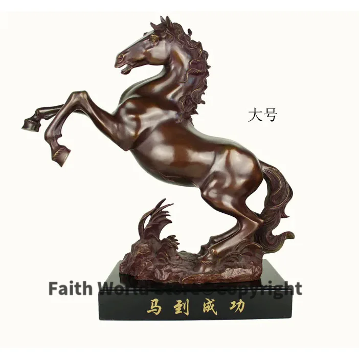 success immediately upon arrival-large -TOP collection Home Decor Bronze horse statue Decoration- best Business birthday gifts