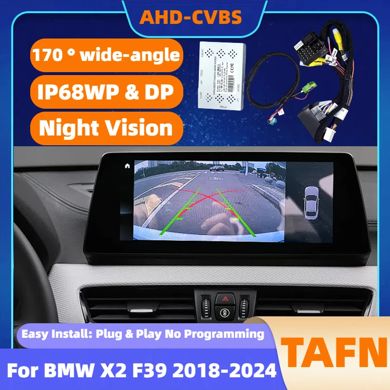 Rear View Camera AHD Dynamic Trajectory Decoder For BMW X2 F39 2018-2024 ID4 ID5 ID6 NBT EVO 6.5/8.8/10.25 Screen