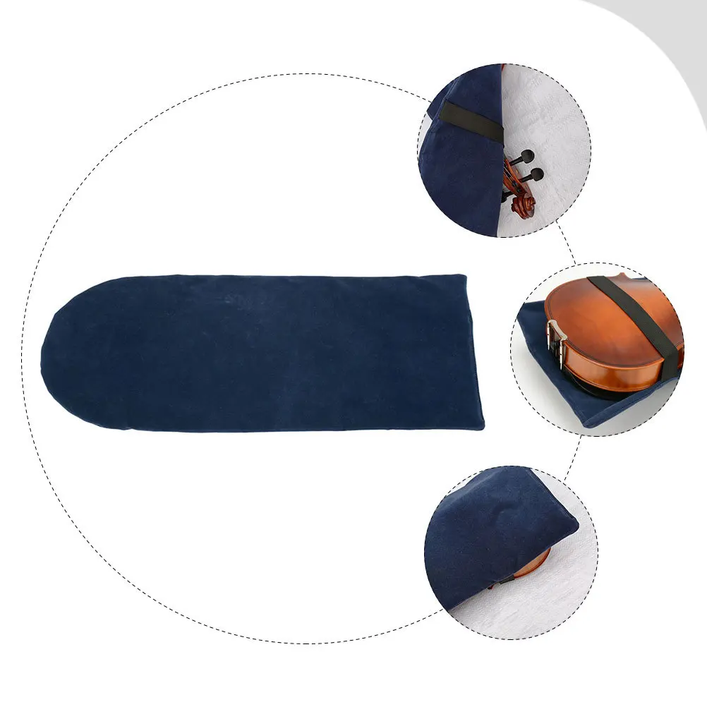 

1Pcs Violin Anti-Dust Cover Dark Blue Durable Suede Protective Cover Dirt Resistant Decorative Violin Protector