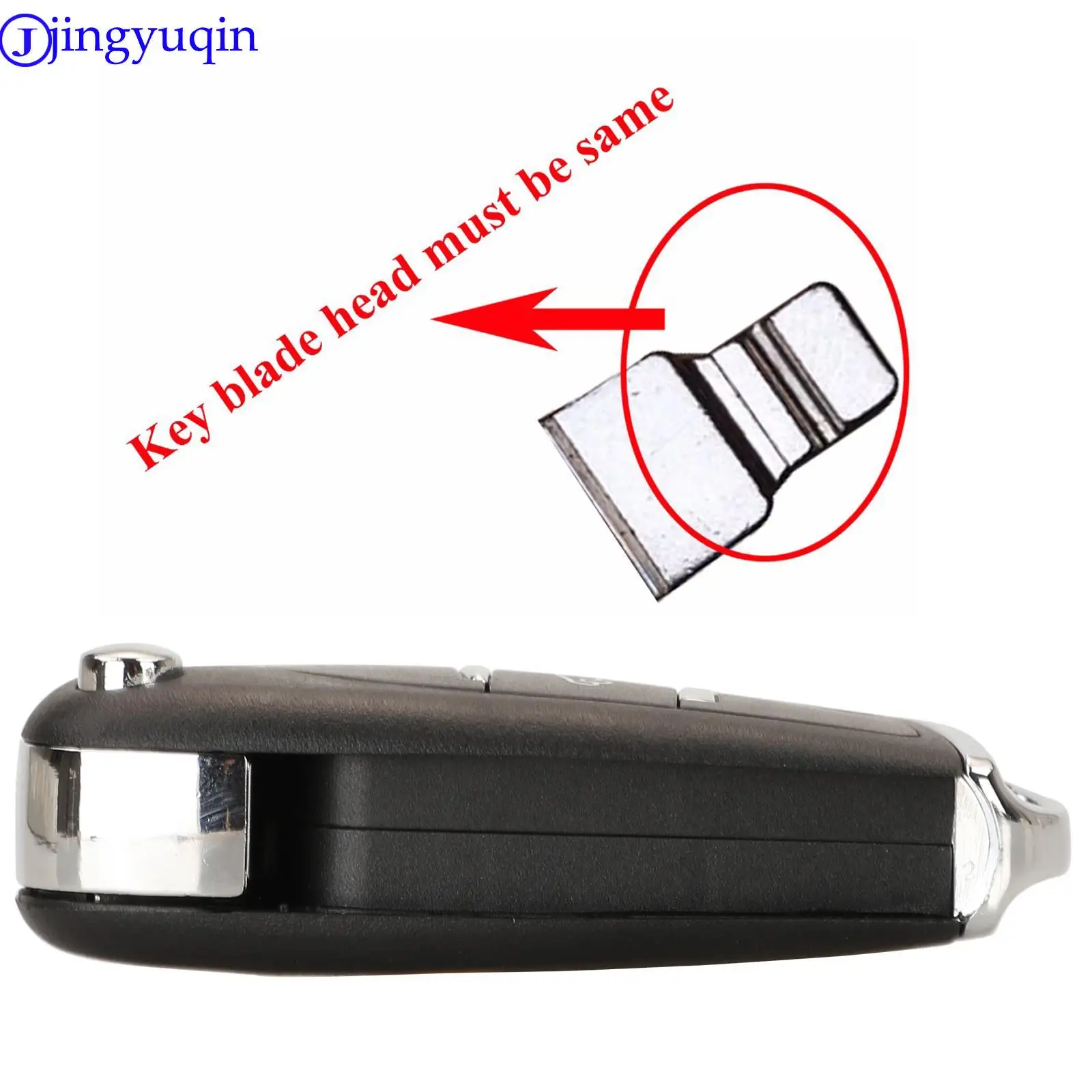 Jingyuqin Flip KD Caso Shell Chave Modificado, Fit para VW Toyota Prius Vios Camry Rav4 Highlander Corolla Coroa Corolla Ex Mazda, 10pcs