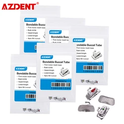 5 Packs AZDENT Dental Orthodontic Buccal Tubes for 1st Molar Teeth Roth MBT 0.022 0.018 Non-Convertible Bondable Mesh Base