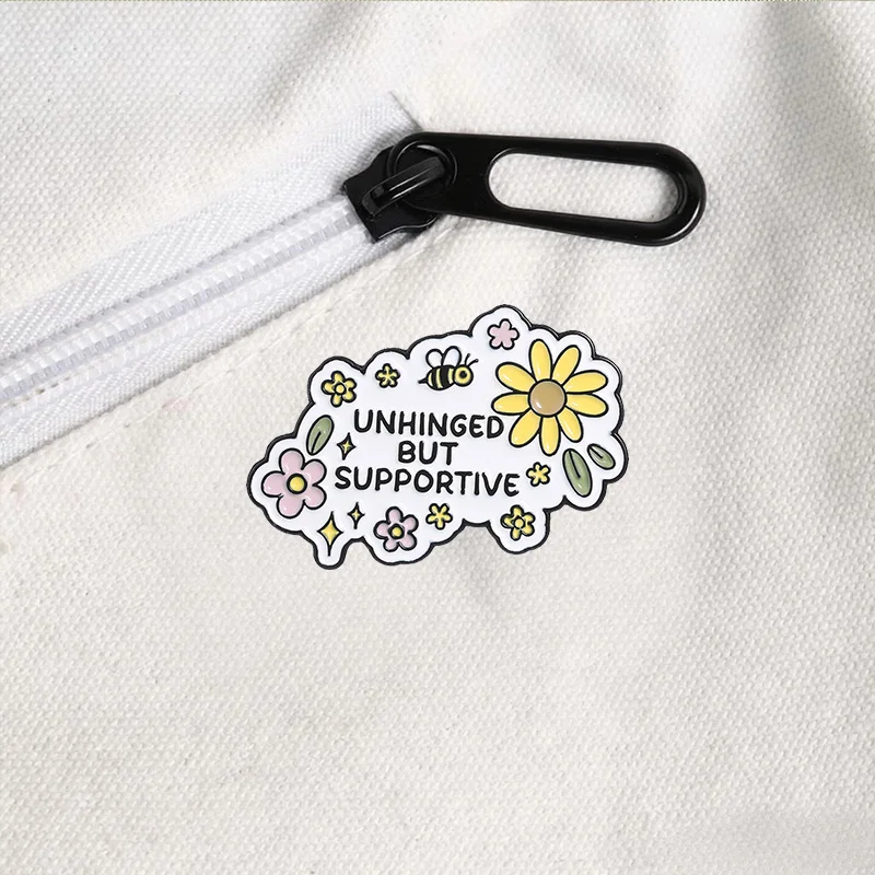 Inspirierende Blumen-Zitat-Emaille-Abzeichen Positive Energie Blumen-Kirsch-Pin Legierungs-Broschen Revers-Rucksack-Schmuck Geschenke für Mädchen – Detail 6