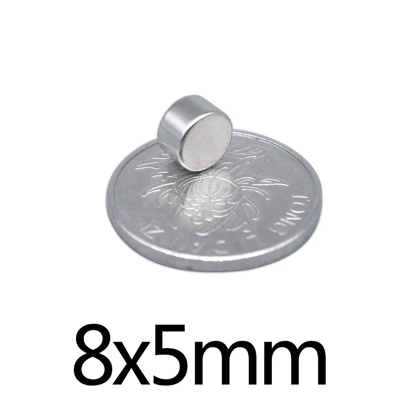 8x5mm Powerful Magnets Strong Round Magnets For Fridge, DIY, Building, Scientifi, Craft,  8*5  8x5