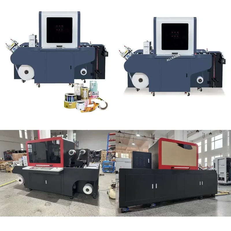2026 CE Automatic Roll to Roll PET Film PVC Sticker Printing Machine Flat Bed UV Adhesive Digital Inkjet Label Printer with