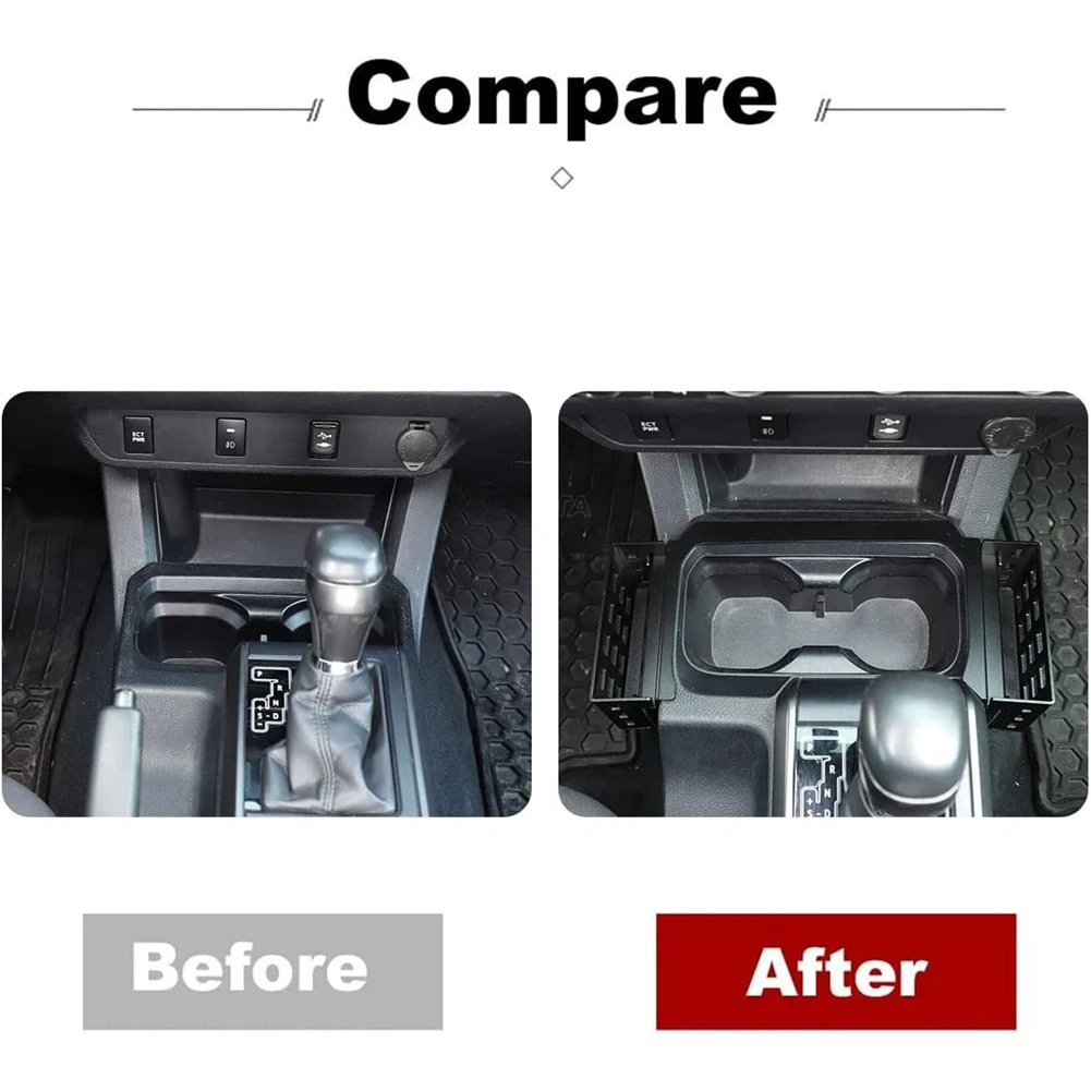 

Center Console Gear Shifter Storage Box Gear Shifter Storage Box For Toyota Tacoma 2016-2022 Interior Accessories