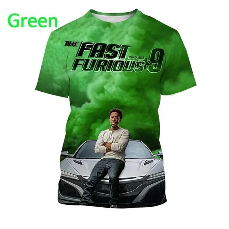 Latest Fast And Furious T-shirt For Men Women 3D Printed Short-sleeved Casual Movie Unisex Tees Shirt Personality Racing Tshirts