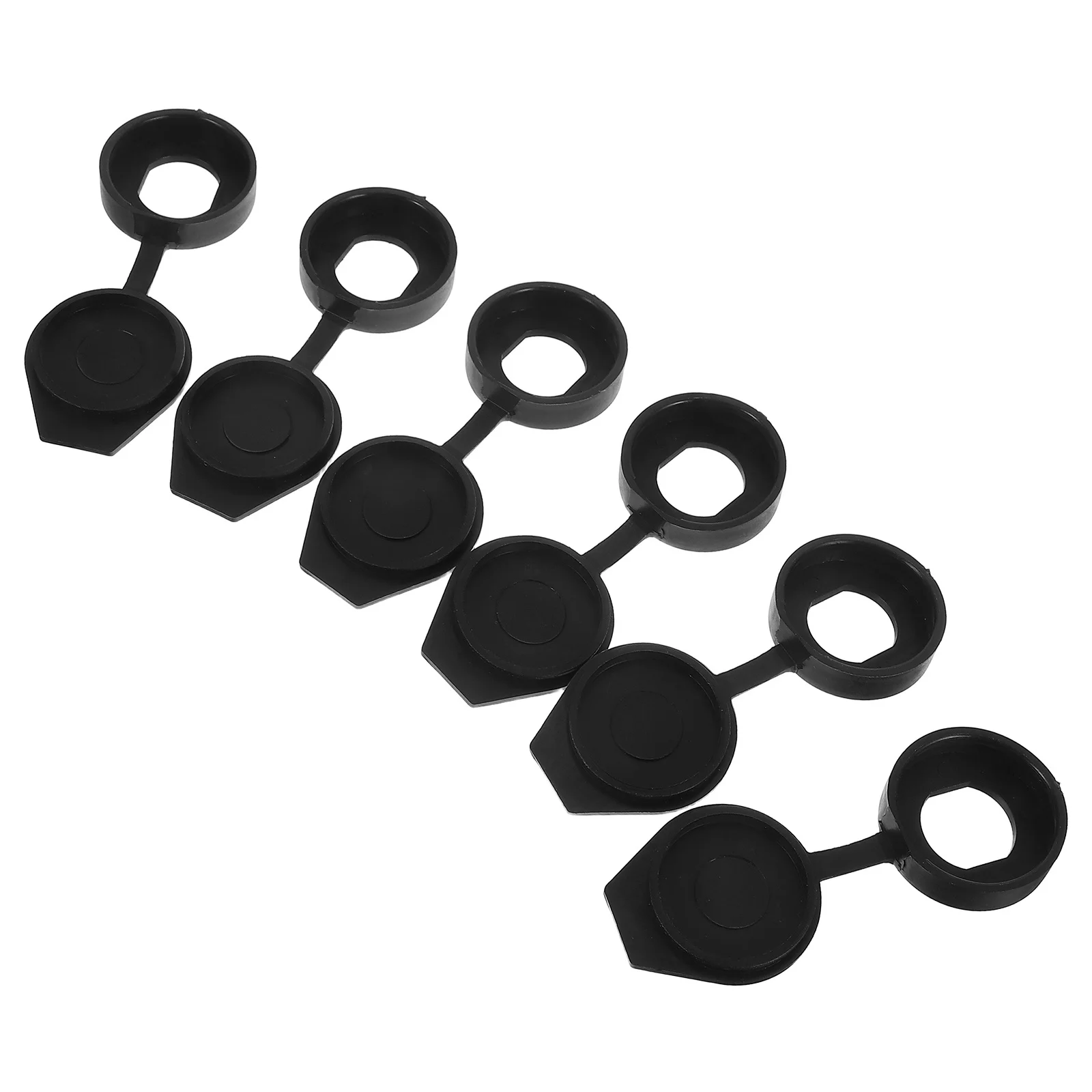 

6Pcs Train Trash Bin Plastic Lock Cover Rainproof Lid Garbage Can Rain Lid Pull Tab Universal Rain Cover Motorbike Accessories