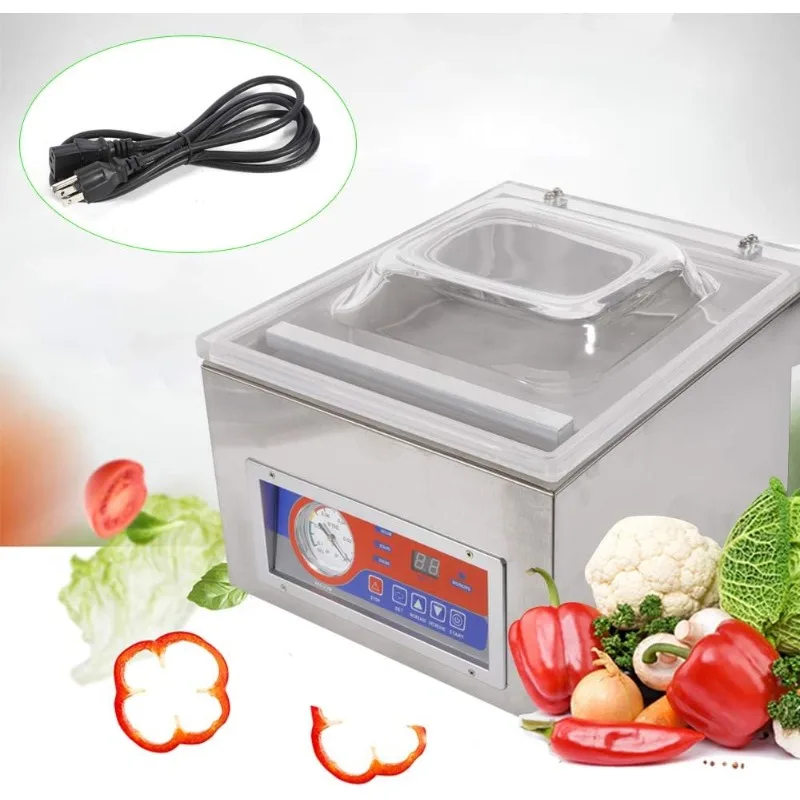 Table Top Vacuum Sealer, 120W Commercial Kitchen Pantry Airtight Vacuum Packer Sealer for Food Preservation, Home Use