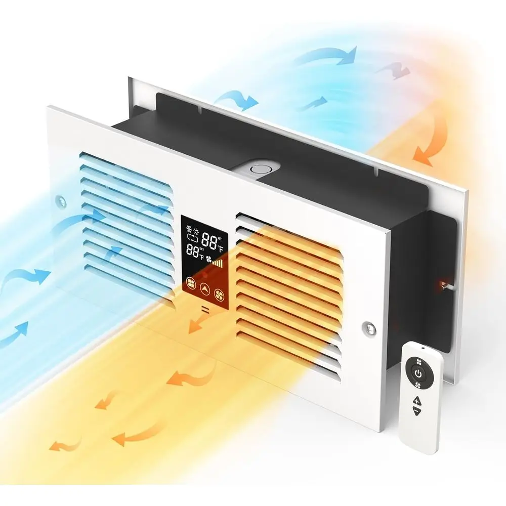 

Вентилятор для переноски воздуха из комнаты в комнату с дистанционным управлением, настенный вентилятор с контролем температуры, 5-скоростная циркуляционная вентиляция, для кухни