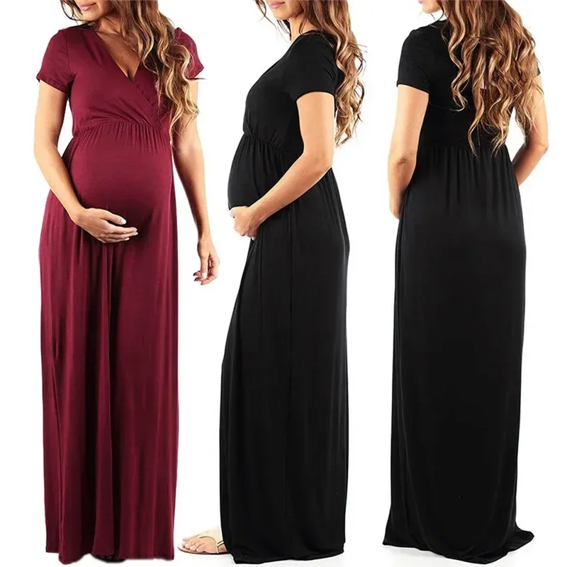 Maternity Dresses Clothes Pregnancy Dress for Pregnant Women Spring Summer  Clothing Mummy Long Photo Props
