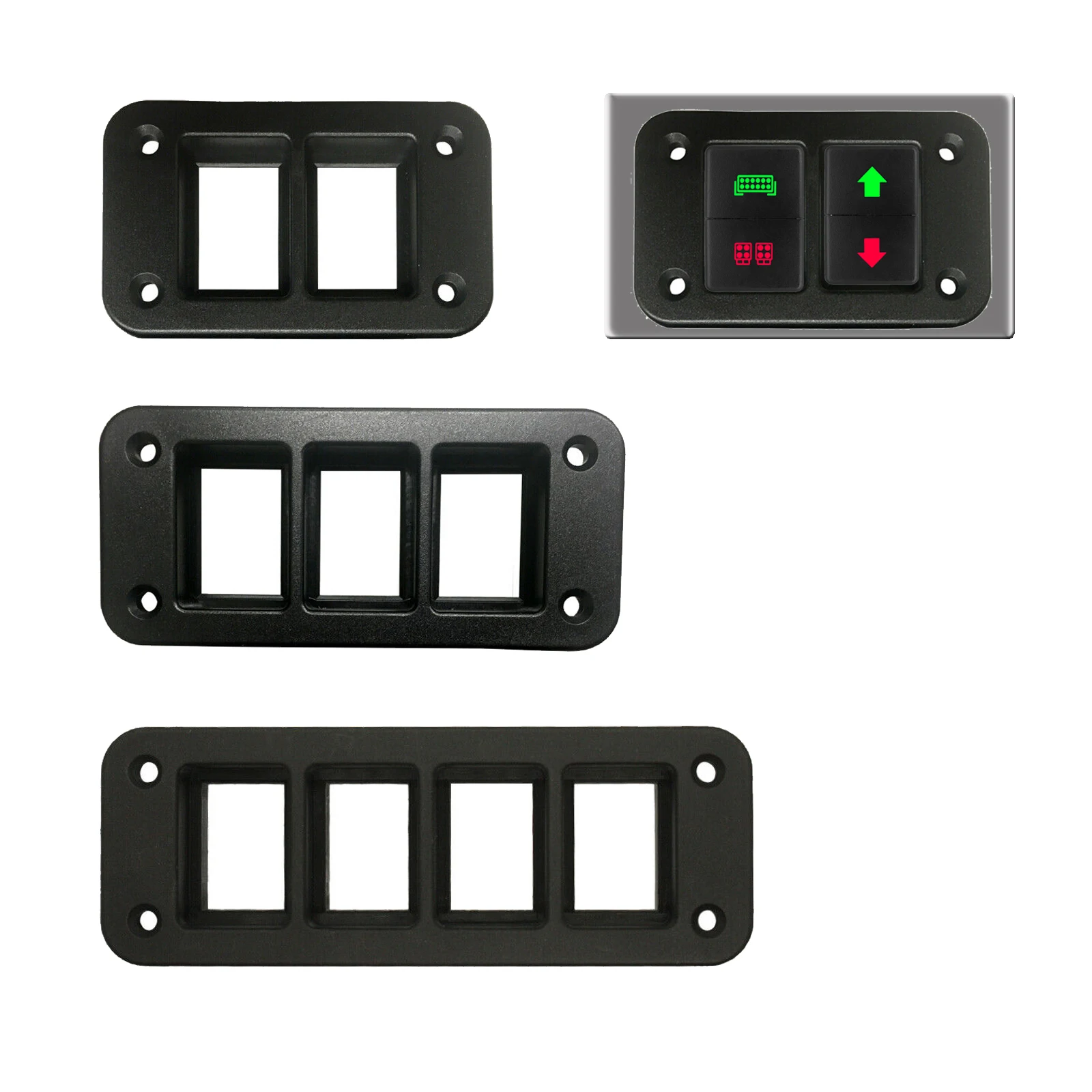 2/3/4 갱 푸시 스위치 하우징 홀더 패널 32.5mm x 22mm Toyota LandCruiser Prado Hilux Hiace 스위치 장착 브래킷