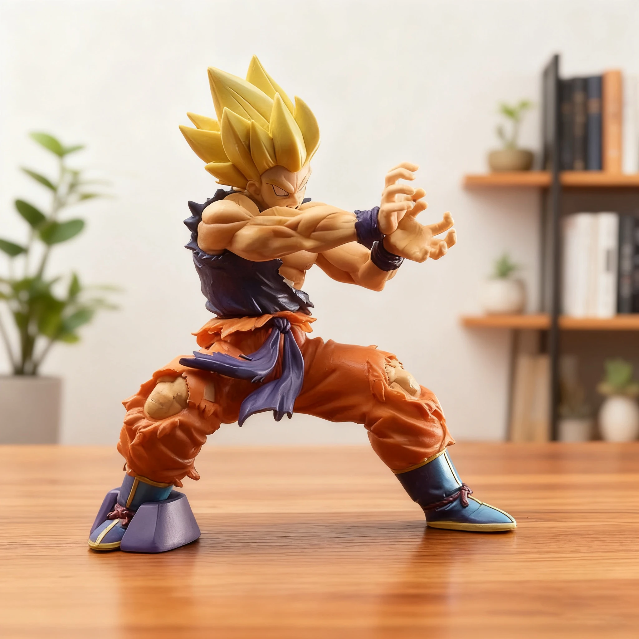 Figurka anime Dragon Ball Z Son Goku, uszkodzona w bitwie, efekt fali uderzeniowej, statuetka z mangi, figurka akcji z PVC, kolekcjonerski model, zabawka, prezent