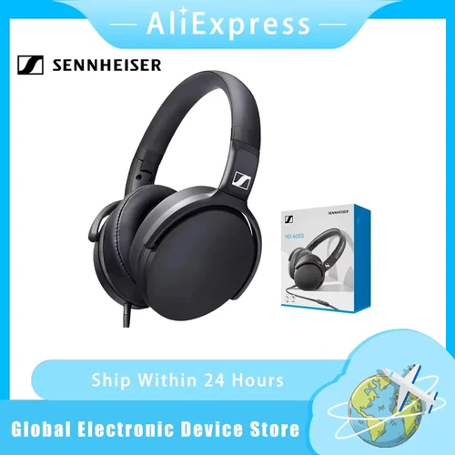 Sennheiser HD 400S auriculares de estudio profesionales con cable con micrófono sobre la oreja Monitor HiFi auriculares de música