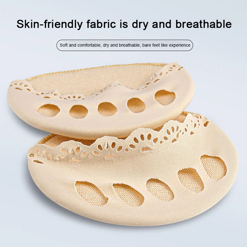 Lace Five Toes Socks Forefoot Pads for Women High Heels Half Insoles Calluses Corns Pain Relief Anti-Abrasion Feet Shoe Inserts