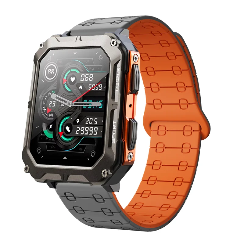 22mm pulseira de silicone magnética para novo c20 pro pulseira de relógio inteligente correa esporte pulseira para c20 pro pulseira acessórios