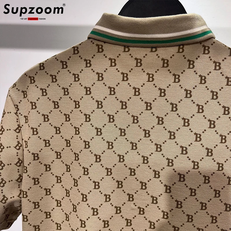 Supzoom 2023 New Arrival Brand Clothing Top Fashion Short Knitted Casual Summer Leisure Cotton Polo T Shirt Men