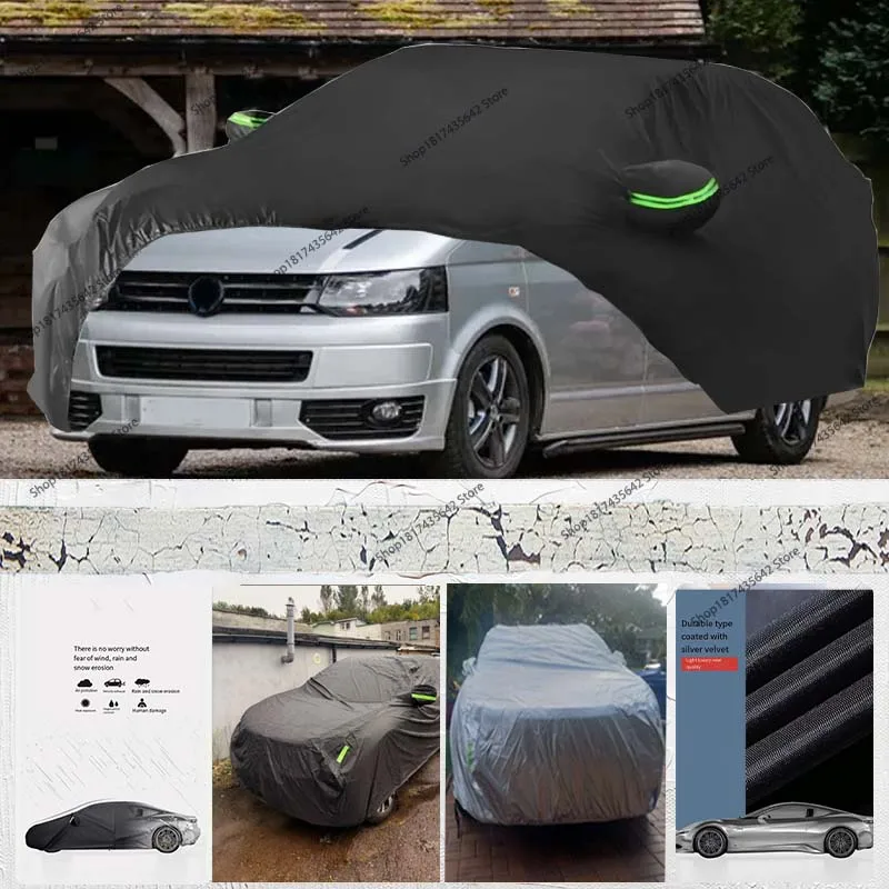 

Car Cover Waterproof All Weather Anti-UV Sun Rain Cover for Volkswagen T5 SWB for Volkswagen T6 SWB 499x143x175cm