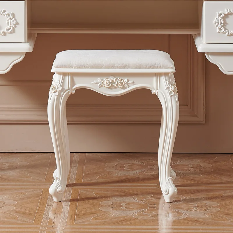 

Европейский стул для макияжа, современный простой домашний стул принцессы для спальни, тканевый комод, стул для маникюра, сменная обувь, круглый квадратный