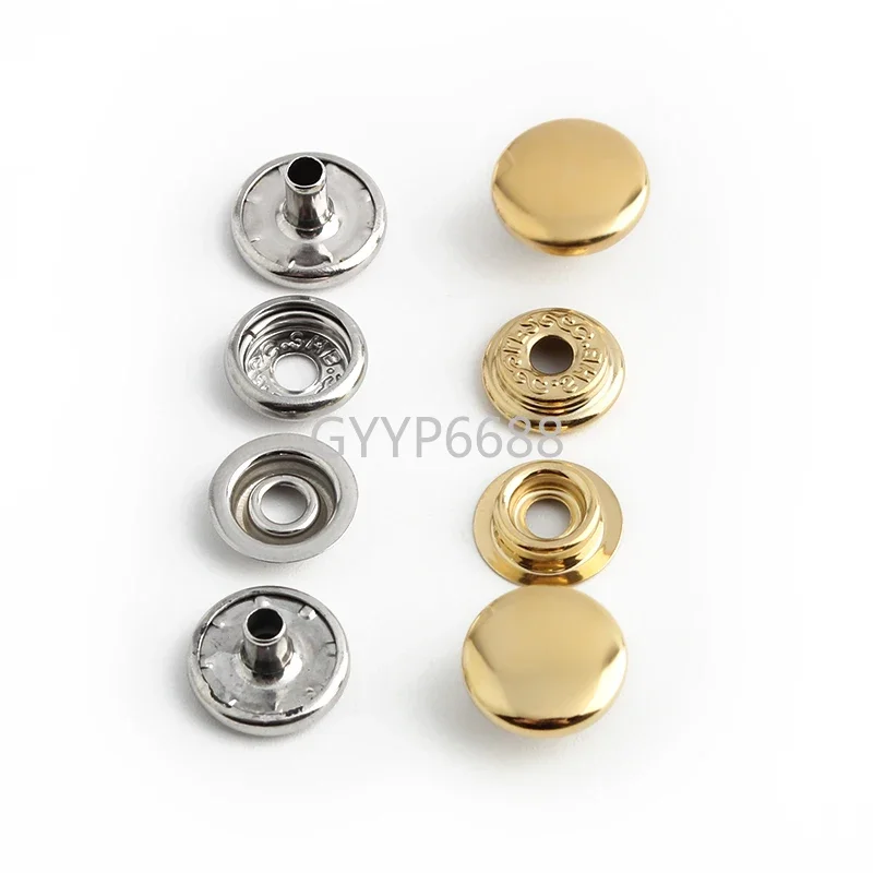 1/5/10Sets Stainless Steel Metal Whole Set Of Buttons With Puller For Handbag Tote Bags Press Studs Sewing Fastener Accessories