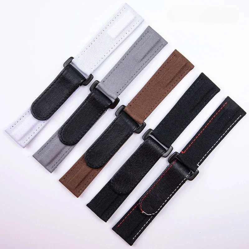 22 مللي متر ل تيودور/أوميغا/رولكس دايتونا الفرعية حزام 41 مللي متر الطلب الأسود خليج GMT حزام مع النايلون حزام الساعات اكسسوارات