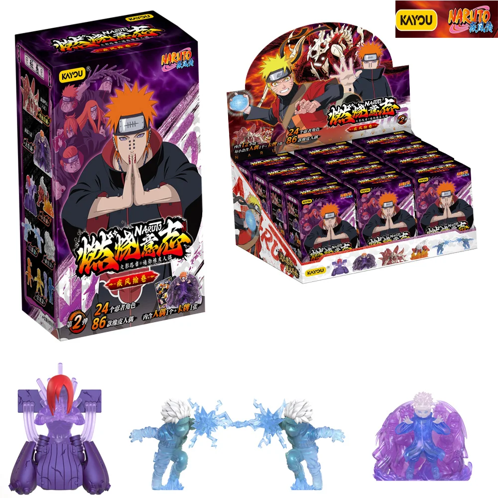 Caja Sorpresa Original KAYOU de Figuras de Acción de Naruto, Uzumaki Naruto, Namikaze Minato, Uchiha Sasuke, Haruno Sakura Coleccionables