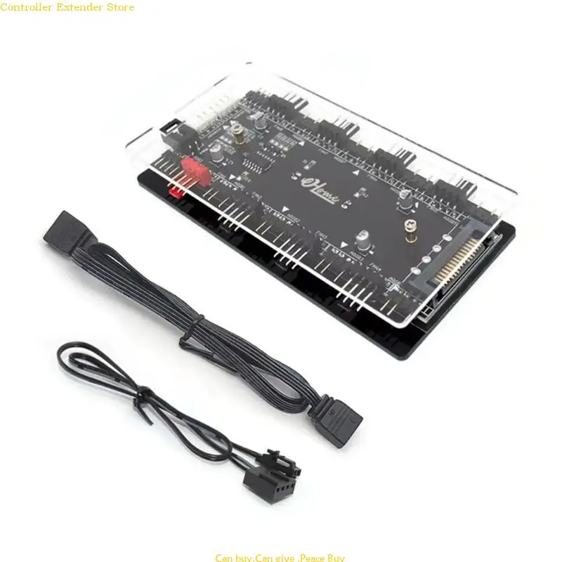 Universal RGB Converter Transform 12V to 5V RGB Transfer for PC Case Lights Easy Installation with Magnet and