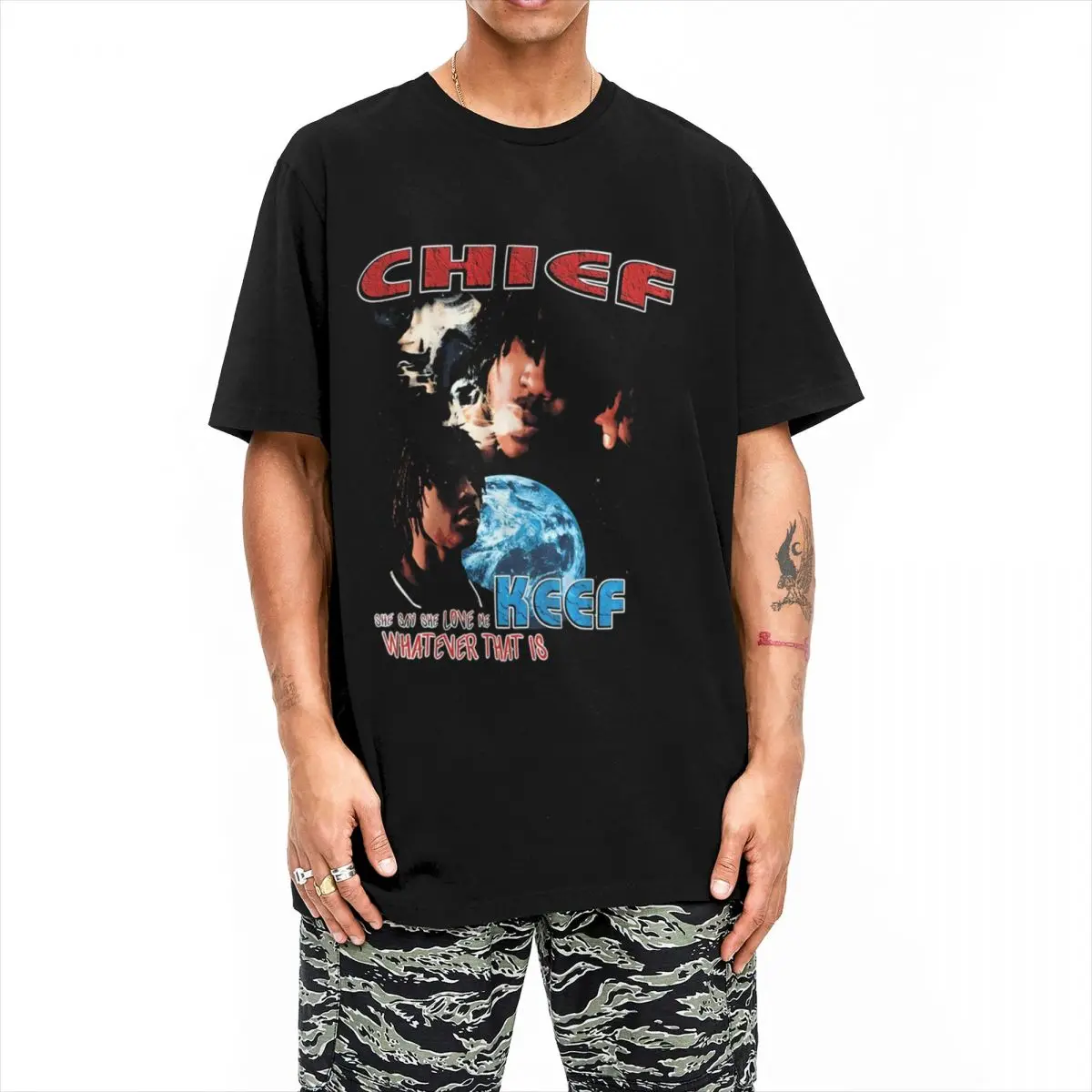 Men Women Hip Hop Chief Keef Rapper T Shirts Merch 100% Cotton Clothing Vintage Short Sleeve Tee Shirt Gift Idea Shirts