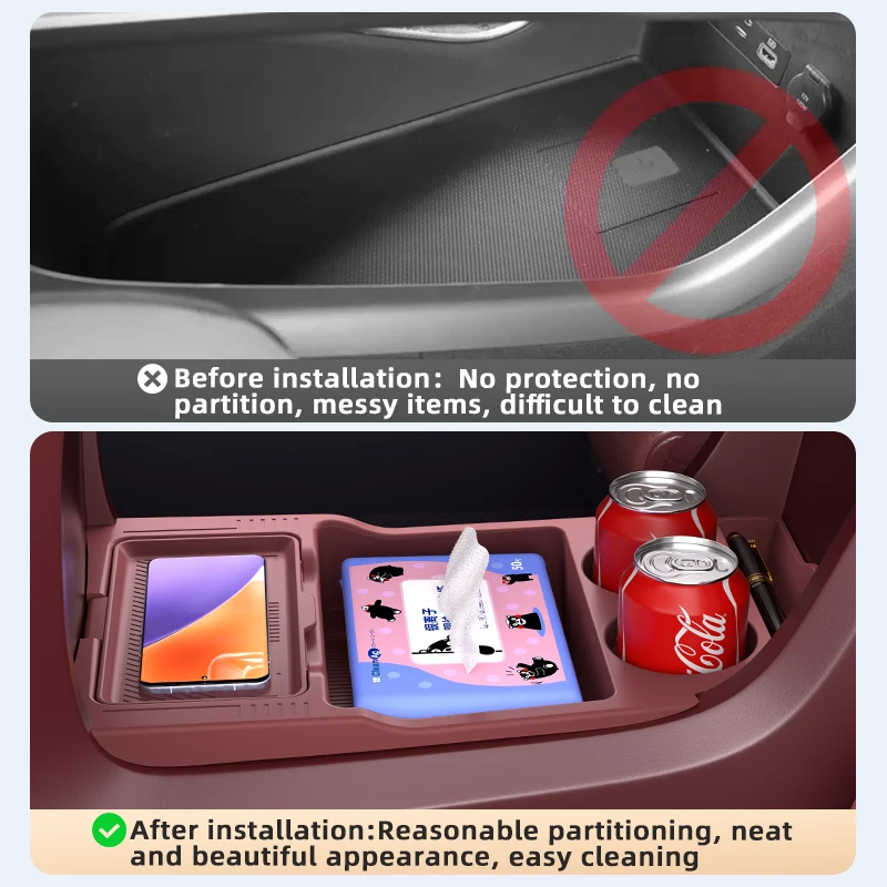 2026년형 니오 EL8 실리콘 센터 콘솔 하단 수납함 니오 ES8 중앙 제어 오거나이저 매트 자동차 인테리어 액세서리