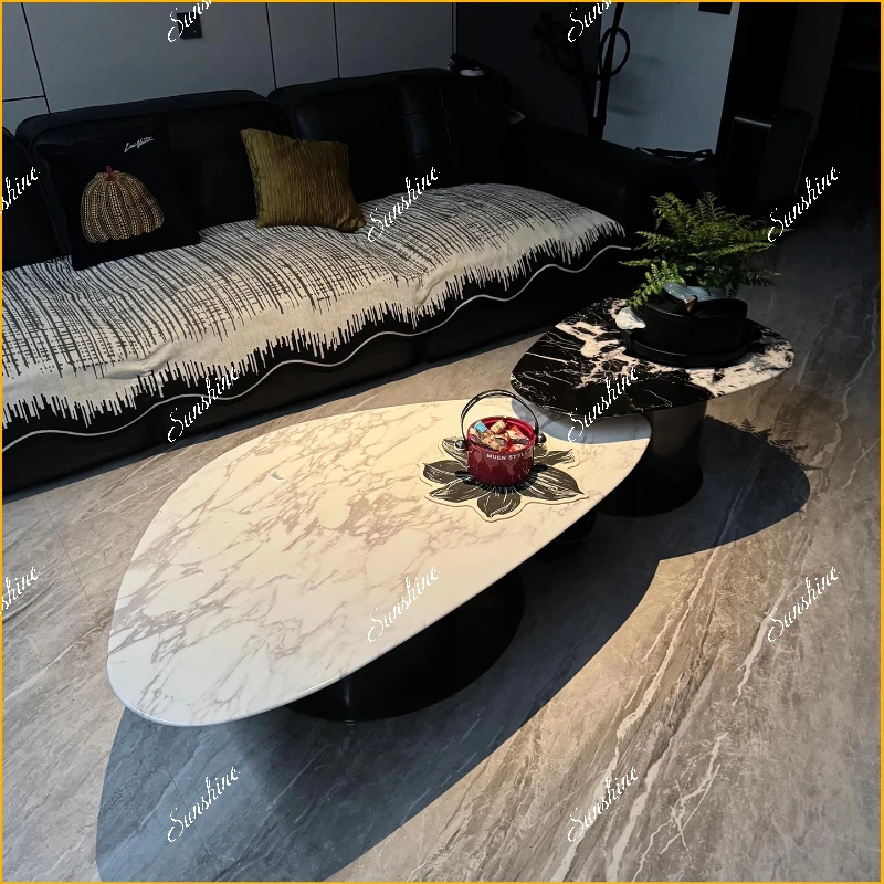 

Living room household large apartment modern minimalist light luxury high and low combination coffee table