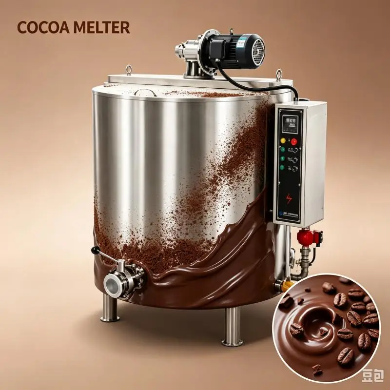 Chocolate Melting Machine with Storage Tank Constant Temperature Holding System Stainless Steel Chocolate Processing Equipment