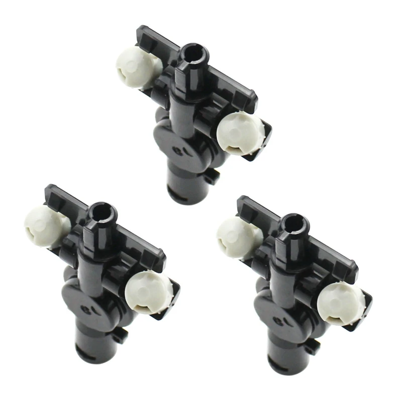 3X Headlight Water Spray Nozzle Washer Jet Connector Adapter Holder For Honda Lexus Suzuki Mazda Nissan Subaru