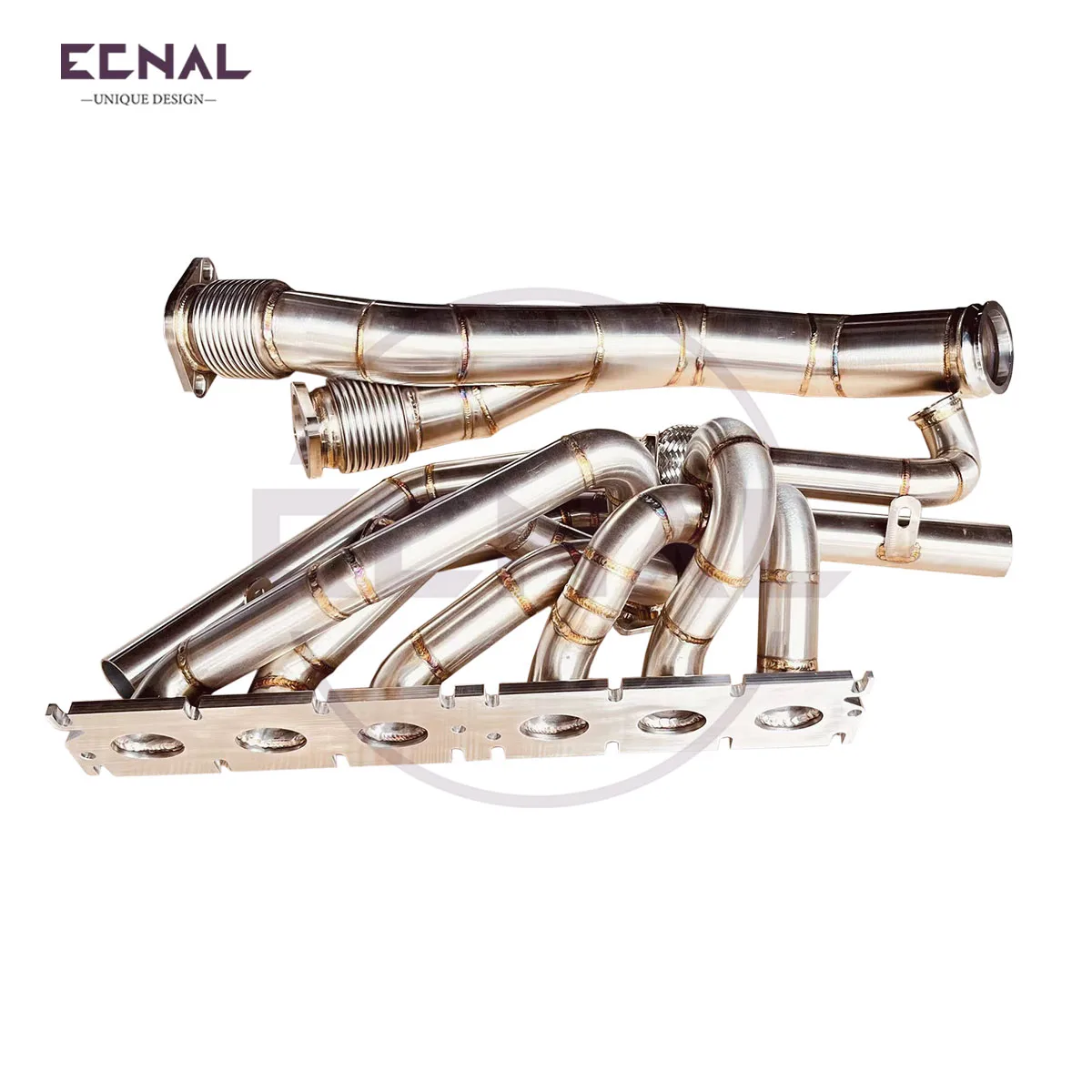 

ECNAL EXHAUST for BMW X3M X4M Lci s58 SS304 Single Turbine Exhaust Manifold Connected to Garrett PTE with T4 Shell Discharge