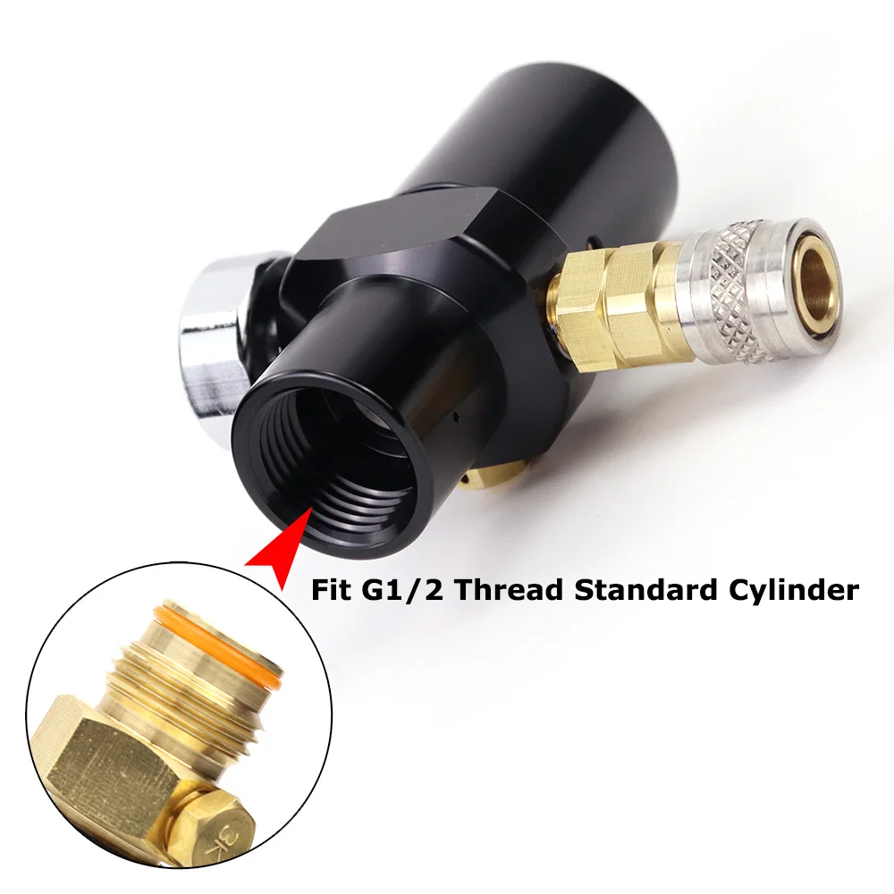 HPA Low Pressure Regulator Micro CO2 Regulator Output Pressure 0-200psi | With US Foster Coupler 300PSI Gauge