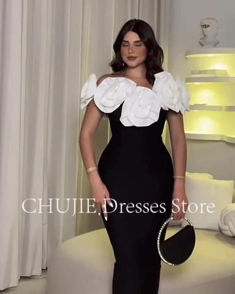 Customized Flower Evening Dresses Trumpet Off Shoulder Prom Dress Bespoke Occasion Ball Gown Mermaid Long Formal Evening Dresses