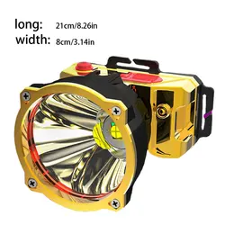 Work Light Adjustable Waterproof Headlamp Outdoor Headlight Camping Fishing Lantern Inspection Power Bank White/warm yellow ligh