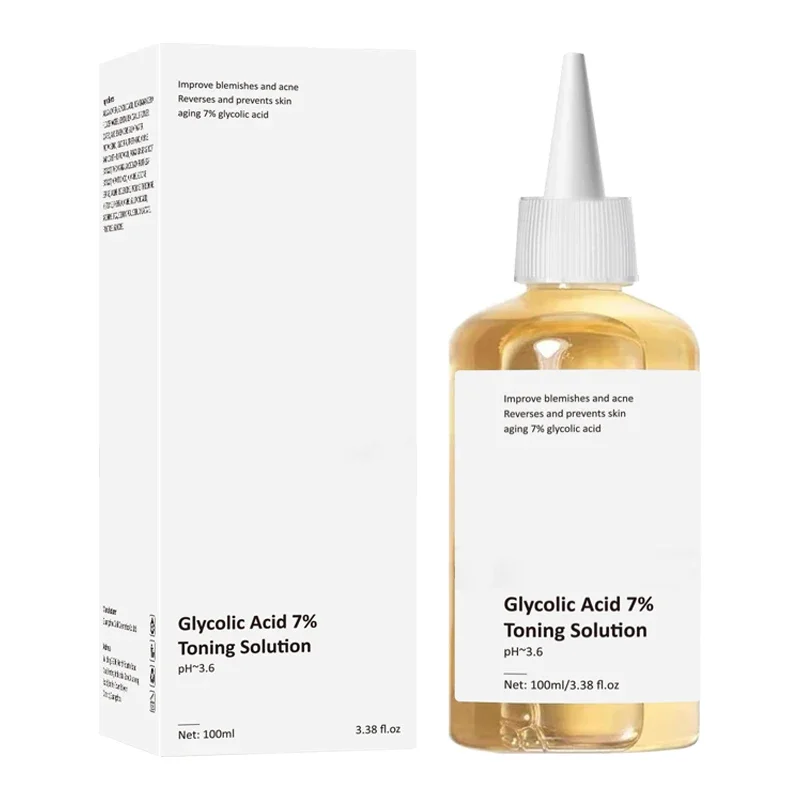 ENVISHA 100 ml Glykolsäure, 7 % Tonisierungslösung, Gesichtspflege zur Entfernung von Akne und feuchtigkeitsspendender Haut, verjüngende tiefe