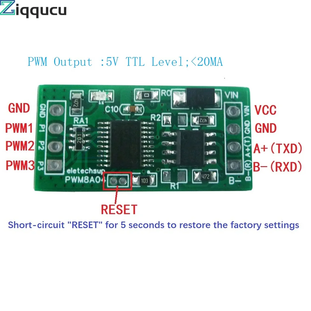 3Ch 1Hz-20kHz واجب دورة تردد قابل للتعديل PWM مربع موجة مولد نبضات UART RS232 RS485 حافلة Modbus RTU المجلس