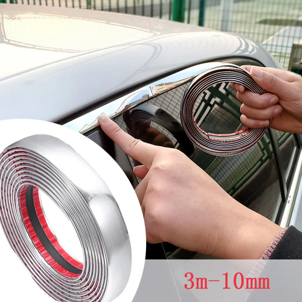 1pc Auto Rearview Mirror Anti-collision Stickers Car Door Anti-scratch Protector Strip Car Bumper Decoration Strip Edge Trim