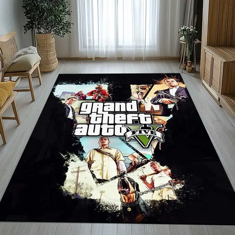 Game G-GTA San Andreas Soft Non-Slip Large Area Rug for Living Room,Bedroom Playroom Carpet Mat for Sofa,Home Decor Gift
