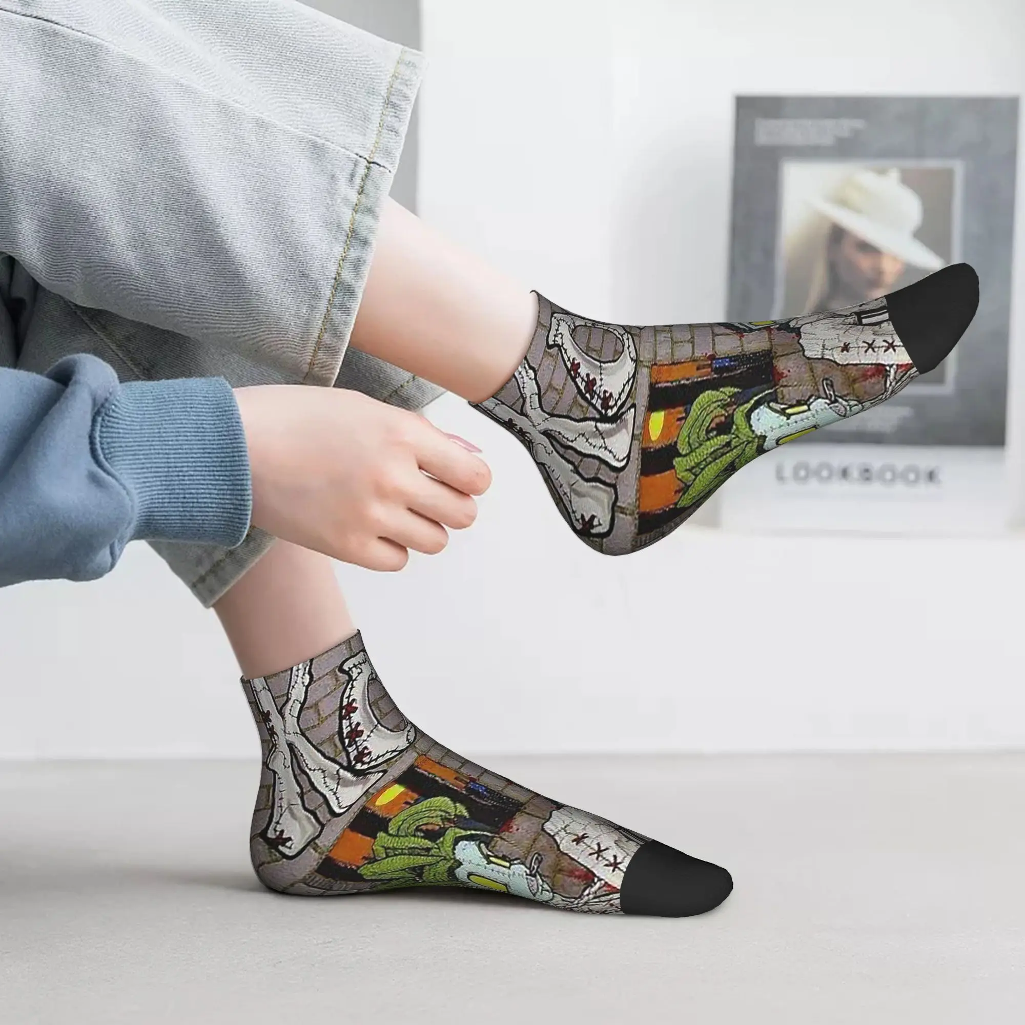 

All Seasons Korn Rock Band Logo Socks Harajuku Sweat Absorbing Crew Socks Casual Stockings for Men Women Gifts