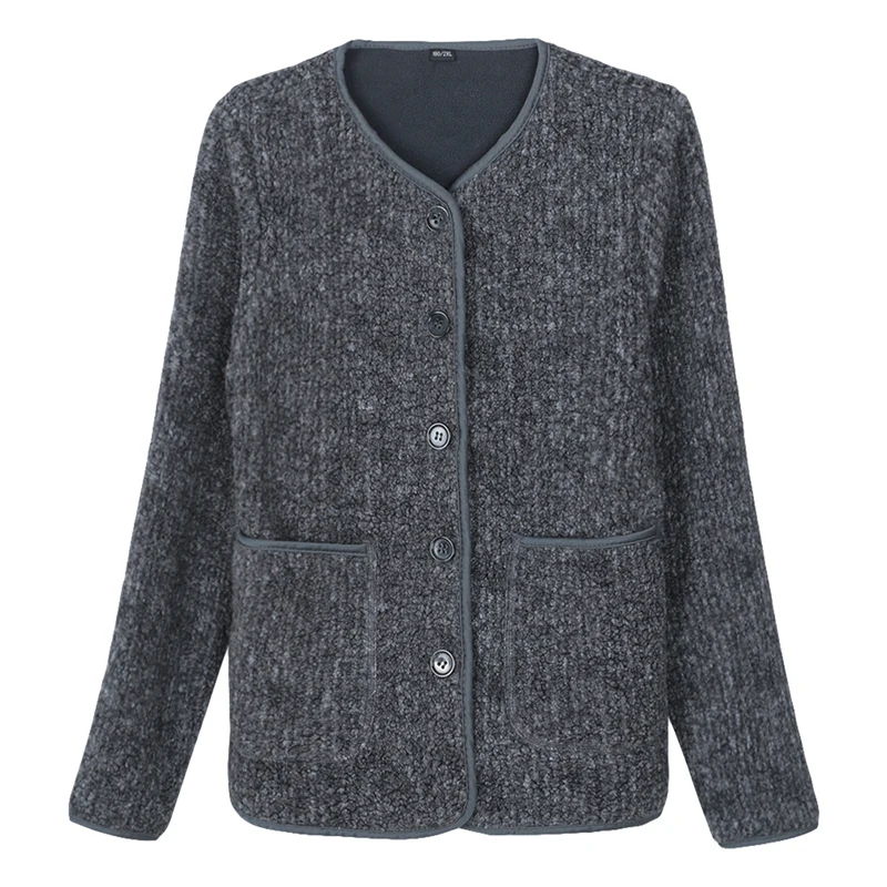 

Новое женское осенне-зимнее флисовое теплое пальто для мам, модное универсальное простое повседневное утолщенное утягивающее женское пальто из овечьего флиса