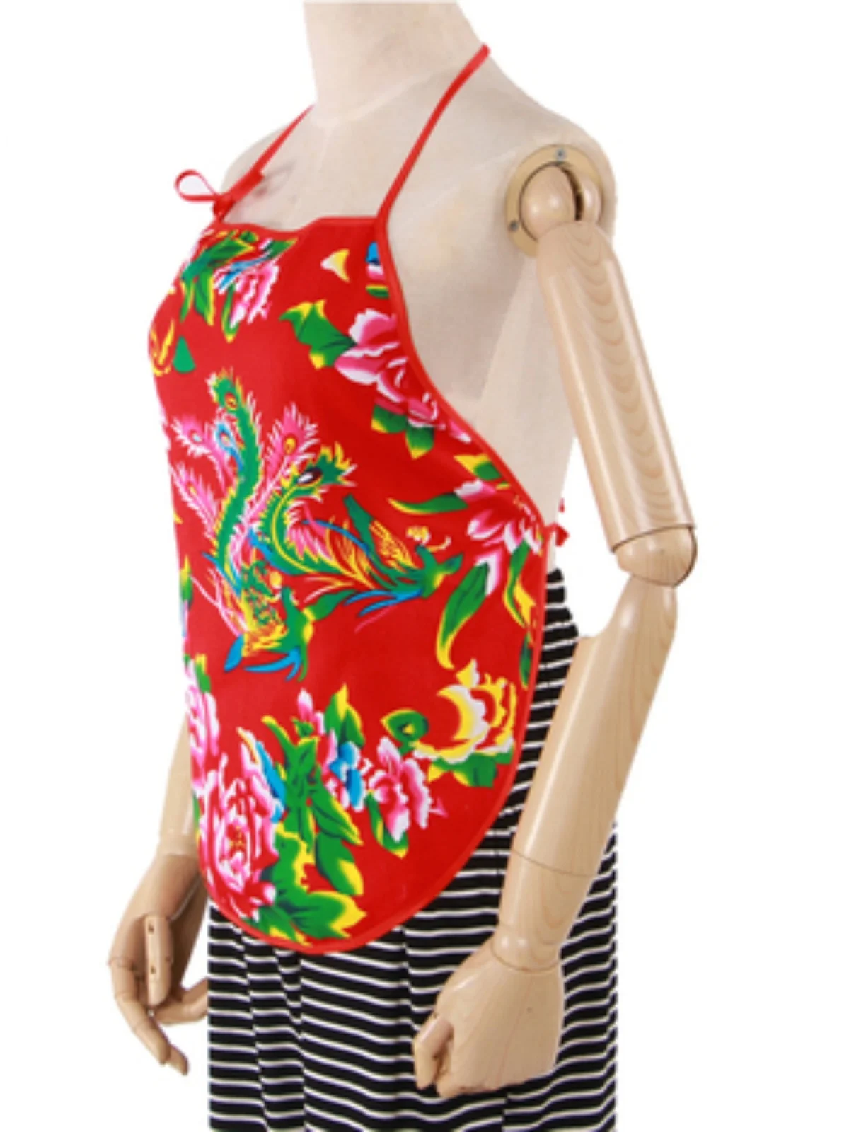 Traditional Northeast Chinese Floral Print Crop Top Vest Women's Funny Yangge Performance Costume Cotton Straight Cut Vest