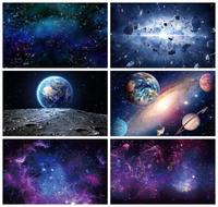 Laeacco Outer Space Backdrop Universe Cosmic Galaxy Nebula Starry Sky Baby Shower Kids Birthday Portrait Photography Background