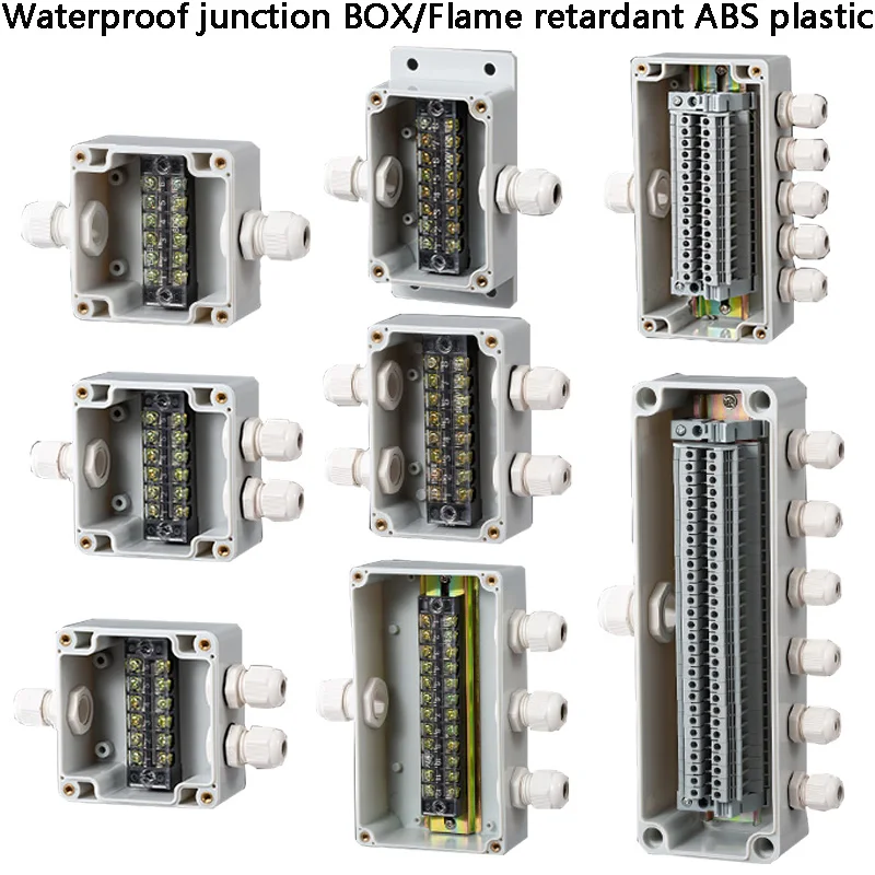 

Customized Outdoor Plastic Distribution Enclosure Case Waterproof Terminal Junction Box Home Monitor Electric Cable Branch Box