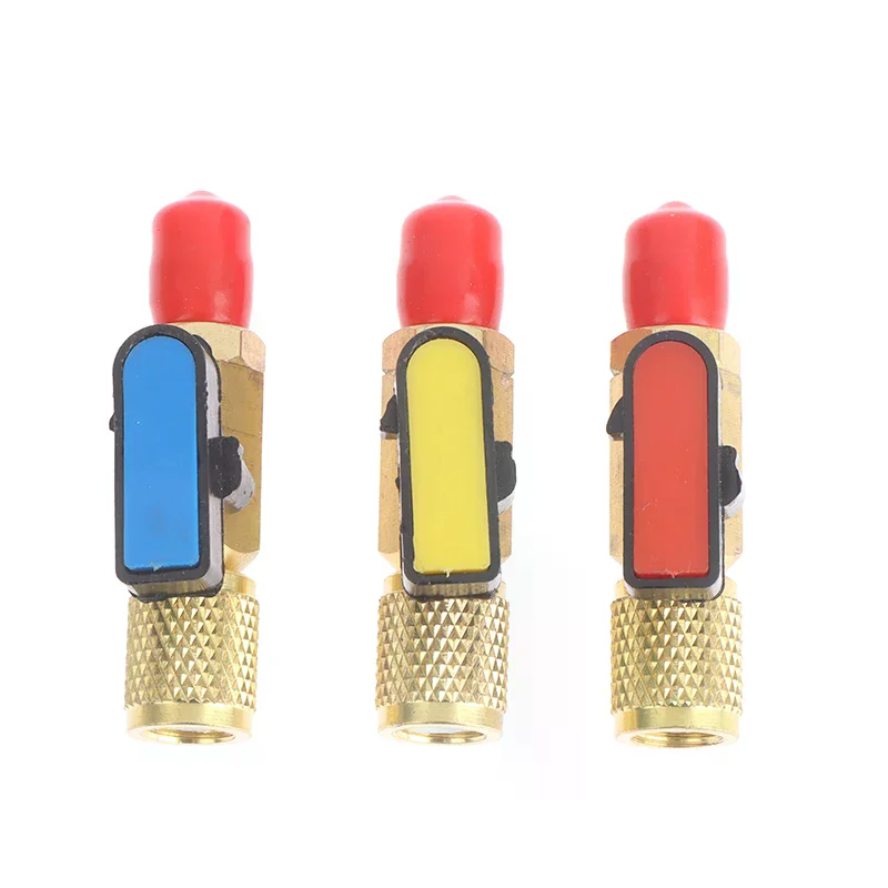 

Шланги для заправки кондиционеров с прямым шаровым клапаном SAE 1/4" (внешняя резьба) на 1/4" (внутренняя резьба), аксессуары для коллекторов HVAC/HVAC/R, для хладагента R22