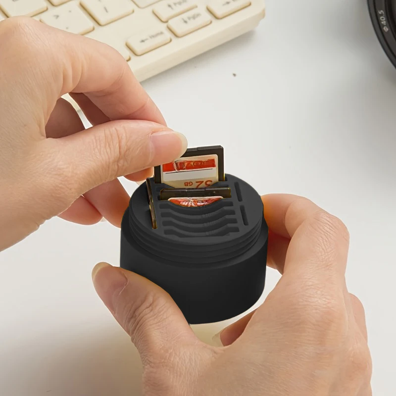 Compact Memory Card Case Compact 3D Printed Memory Card Case For 7 SD 4 TF Cards Portable Anti-Shock Dustproof Organizer Holder