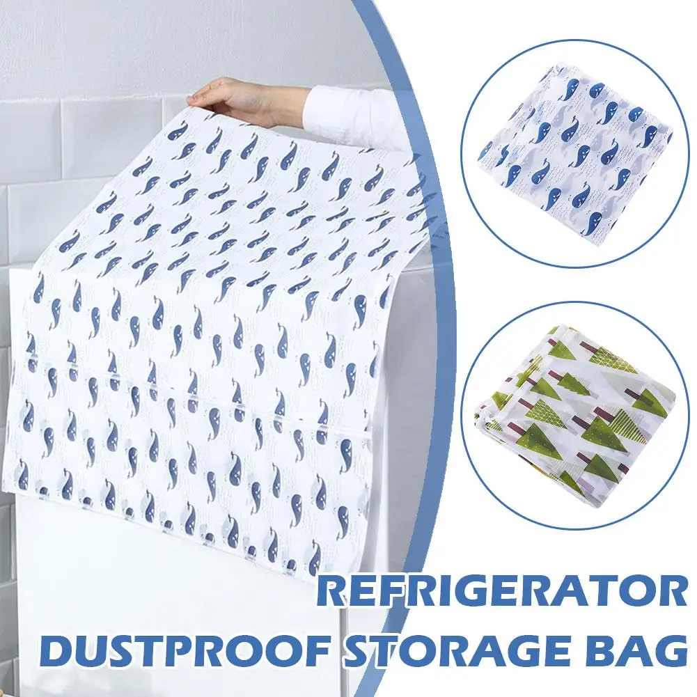 Household Refrigerator Cover Cloth Dust Cover Storage Bag Cover Refrigerator Bag Organizer Dust Refrigerator Cover Hanging A8X6