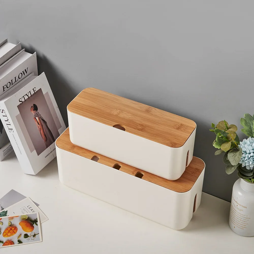 Cable Management Box Stylish Power Cord Organizer Safe Eco-Friendly Power Cord Hide Box Keep Power Cords Neat and Tidy for Home