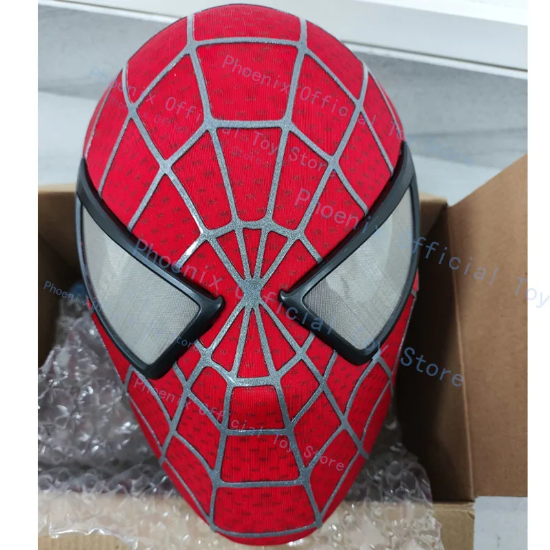 New Tobey Spiderman Mask 1:1 3D Marvel Spider-man 3 Black Suit Movie Version Helmet Halloween Party Super Hero Cosplay Toy Gift