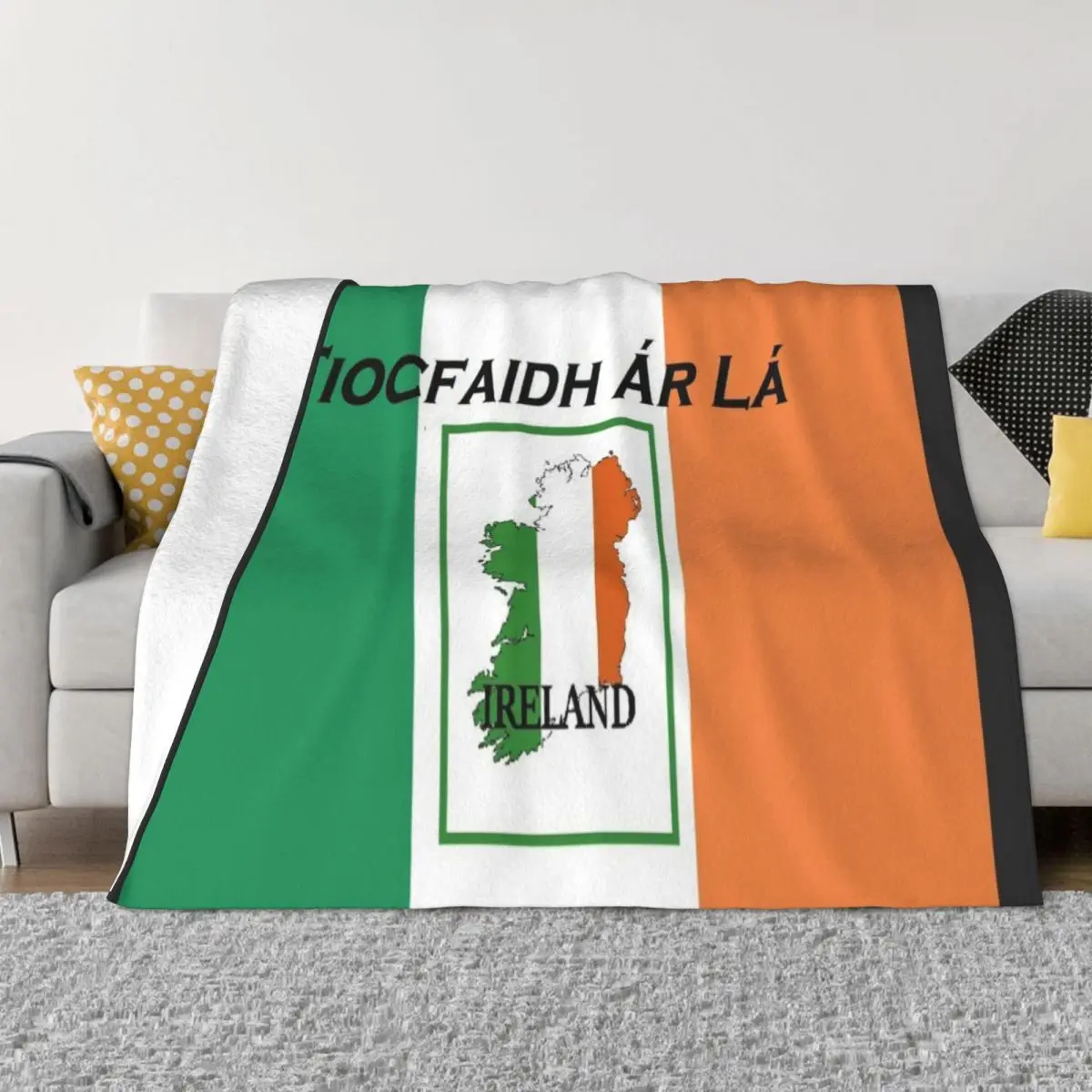 

Одеяло Tiocfaidh Ar La с ирландским флагом 1315, покрывало для украшения дома